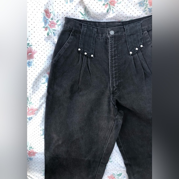 Vintage High Waisted Rocky Mountain 100% Cotton Grey Denim Jeans - Picture 5 of 11